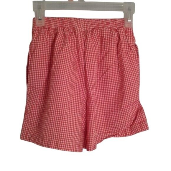 Cotton Kids Size 5 Shorts Red Gingham Check Elastic Waist 100% Cotton - Picture 4 of 5